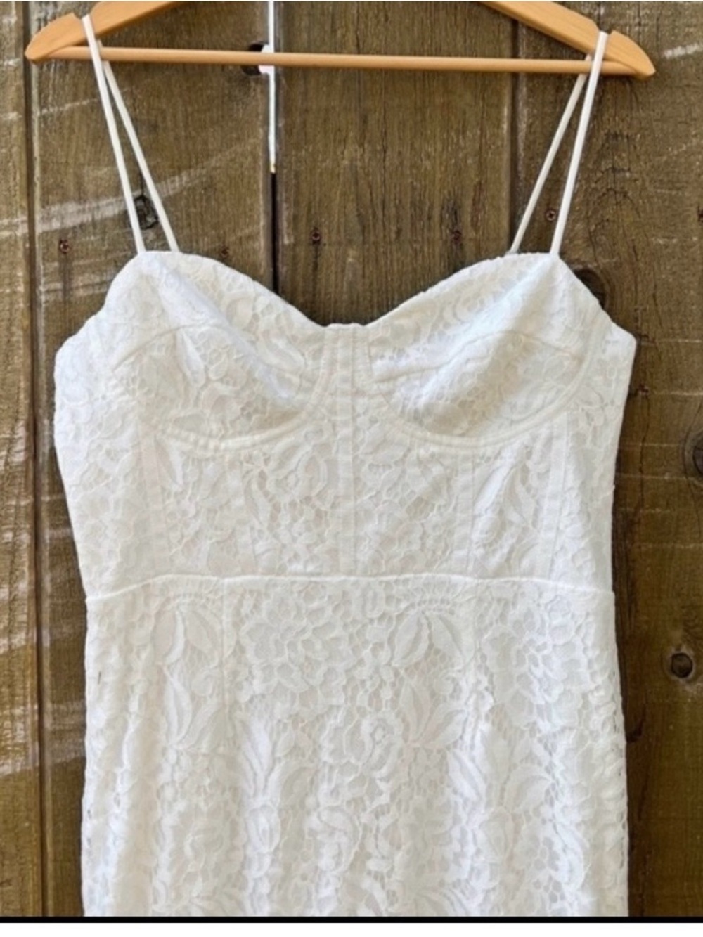 Lulu’s Found Your Love White Trumpet Lace Midi Dress NEW Medium - Picture 6 of 13